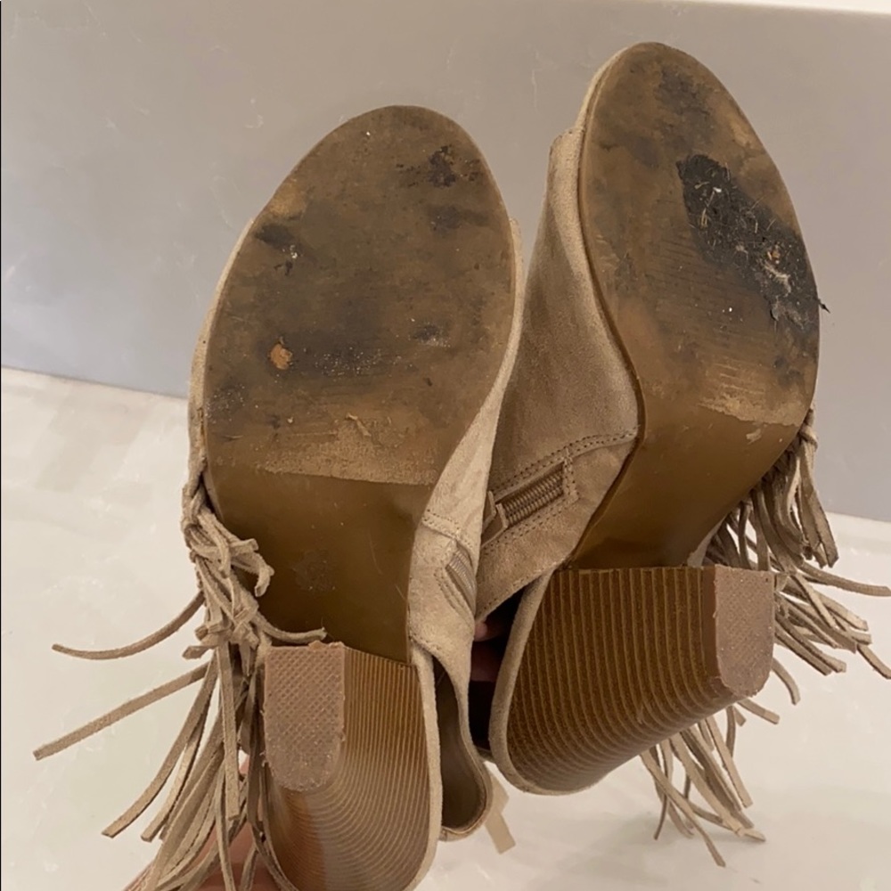 Fringed Open Toe Bootie - image 2